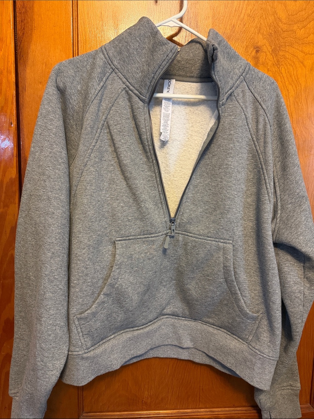 Jockey Gray Zip-Front Sherpa-Lined Hoodie